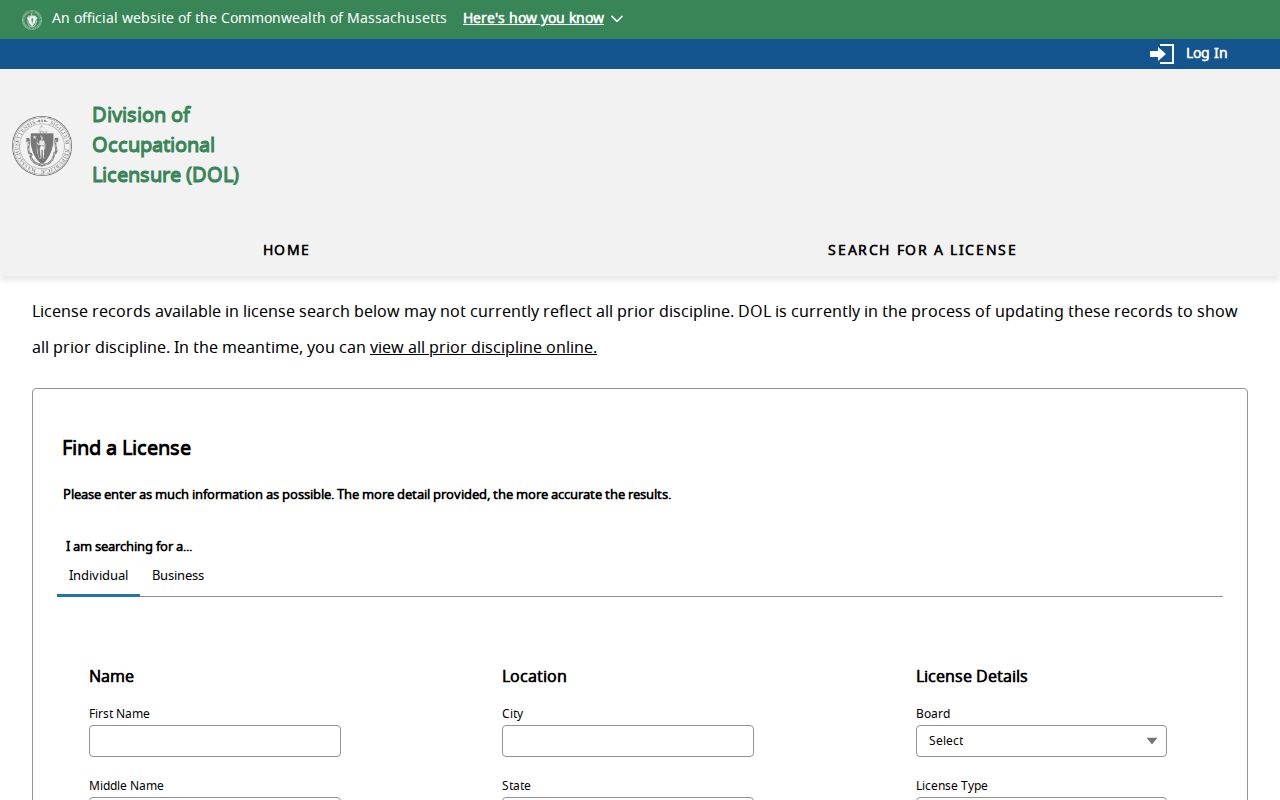Amherst resident lookup Massachusetts license search