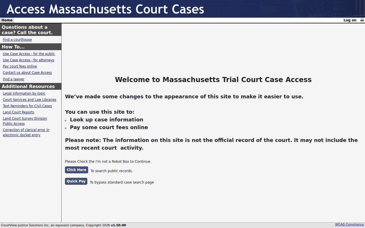 Amherst resident lookup MassCourts case search